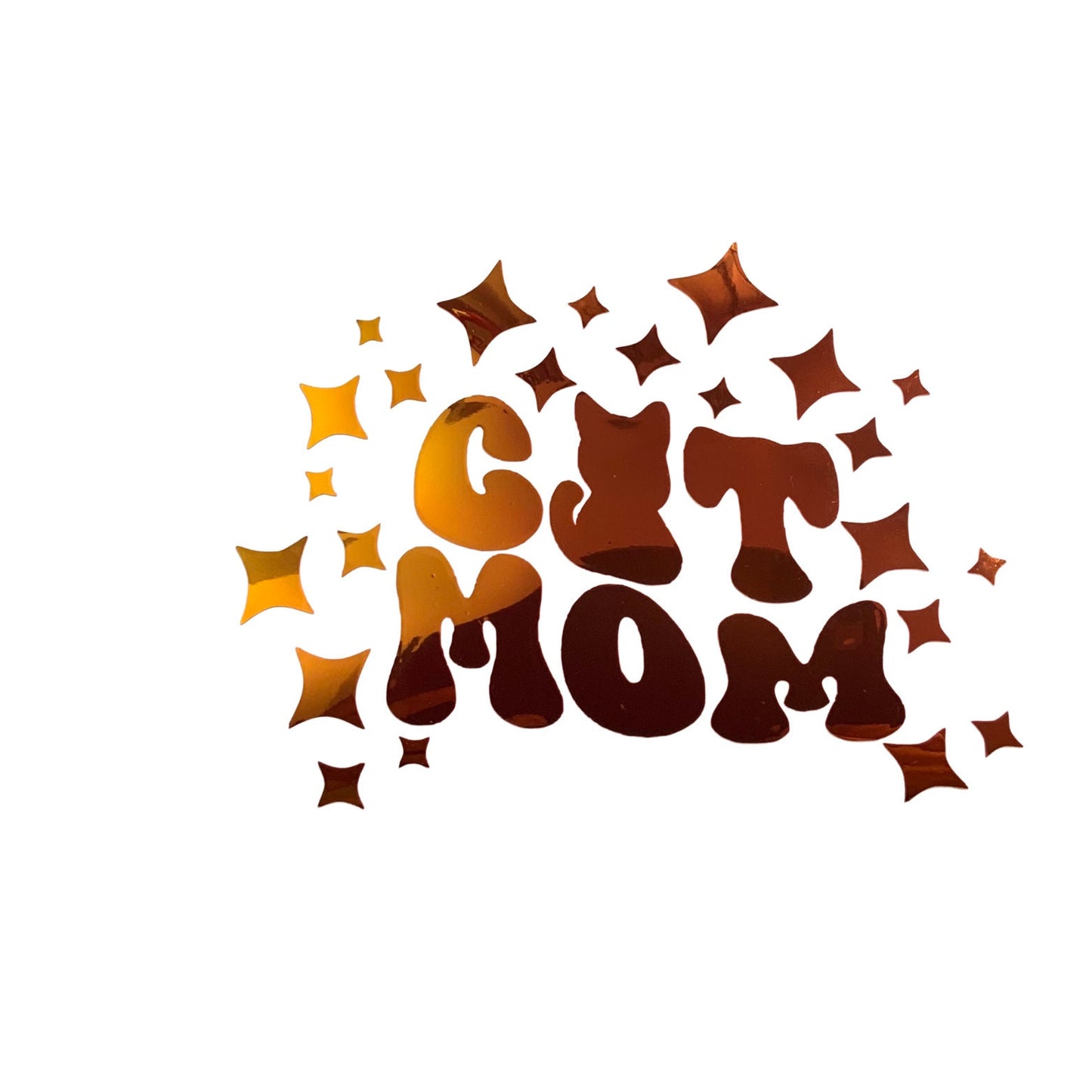 Cat Mom Vinyl Decal, Car Accessory, Bumper Sticker, Custom Vinyl Lettering.