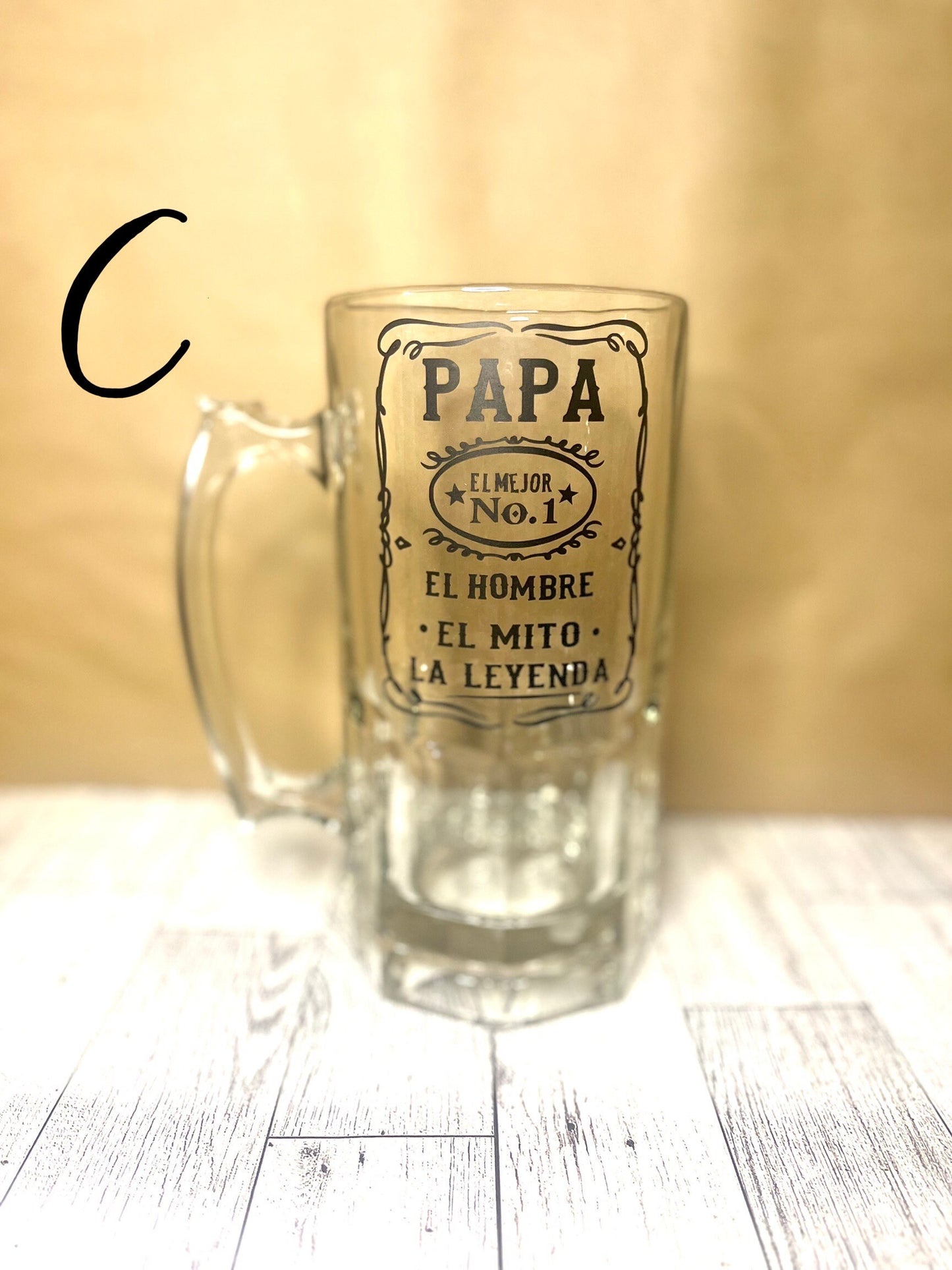 Father’s Day Beer mug, dia del padre, stein, Irish beer mug, gifts for him, Father’s Day gift from son, Fathers Day, gift for dad, Spanish.