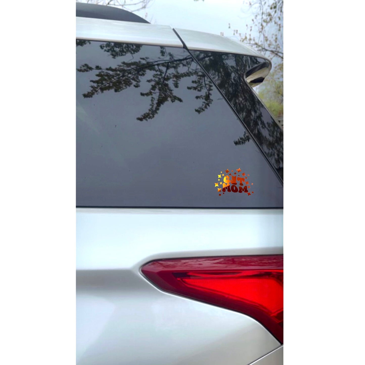 Cat Mom Vinyl Decal, Car Accessory, Bumper Sticker, Custom Vinyl Lettering.