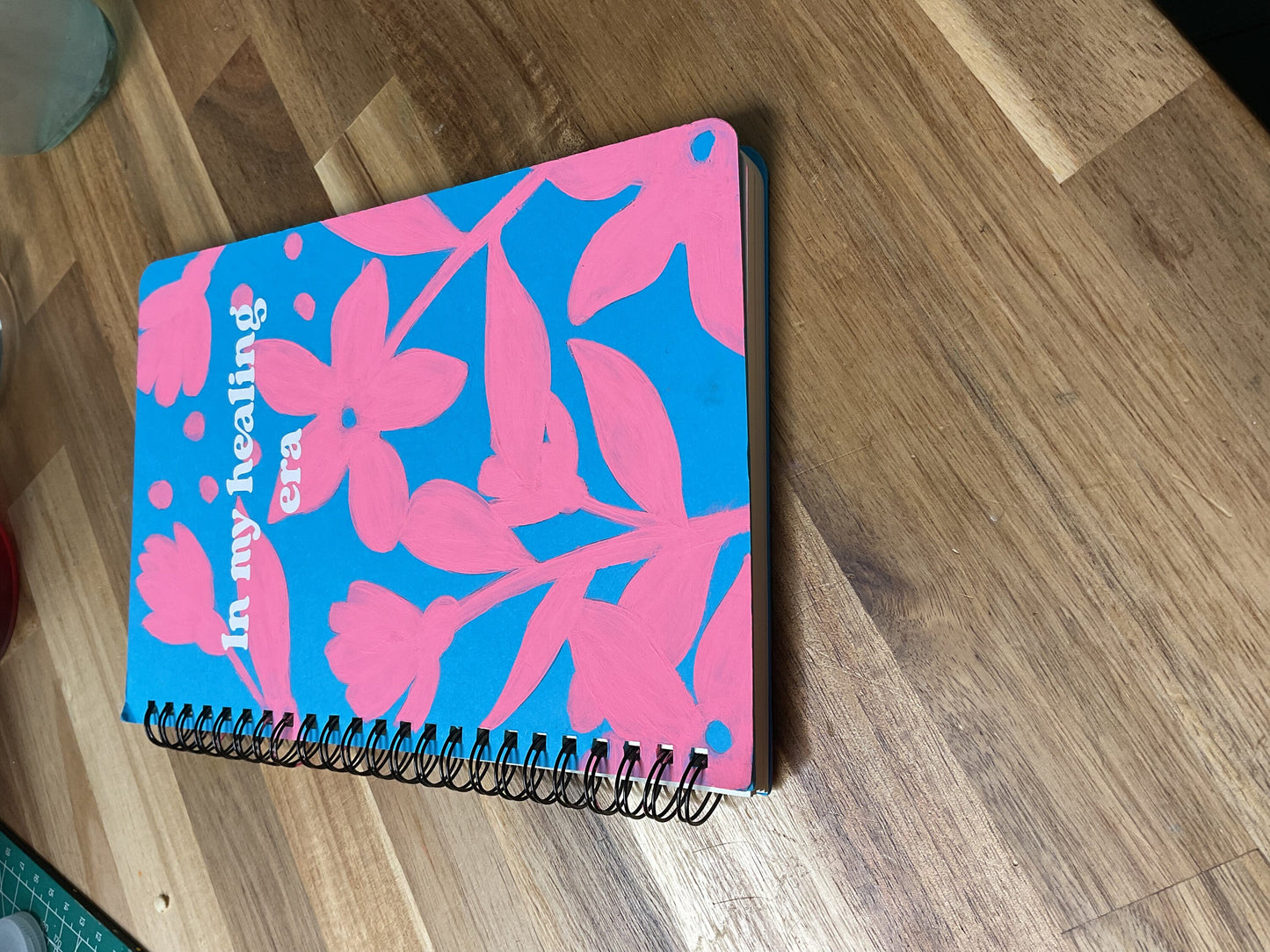 Hand painted notebook, Christmas gift, stocking stuffer, journaling, self care gift, holiday gift for her, holiday gift, stocking stuffers.
