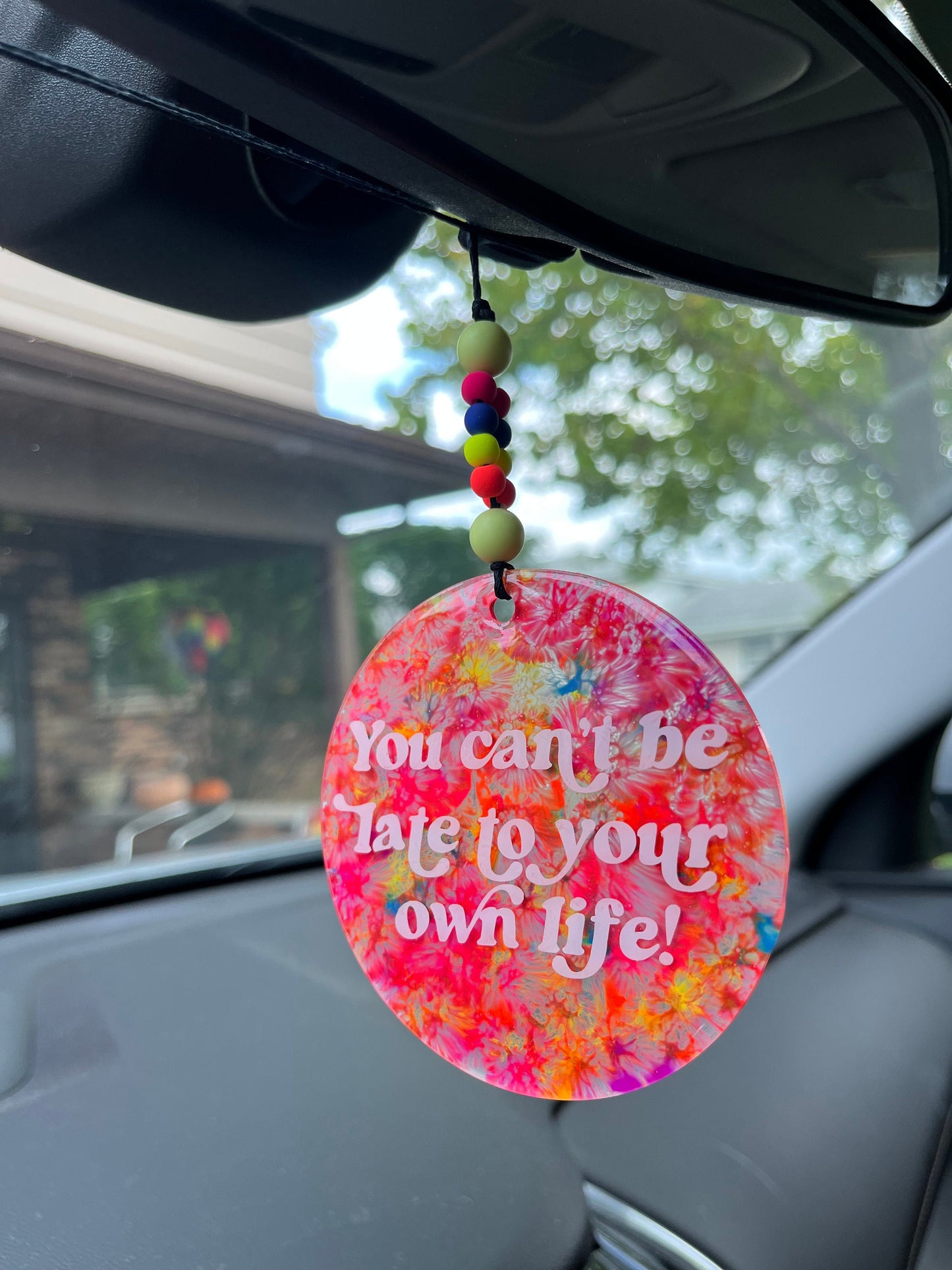 Car mirror hanging accessory, Valentine’s Day gift for her, aesthetic car accessory, car trinket, self love club,