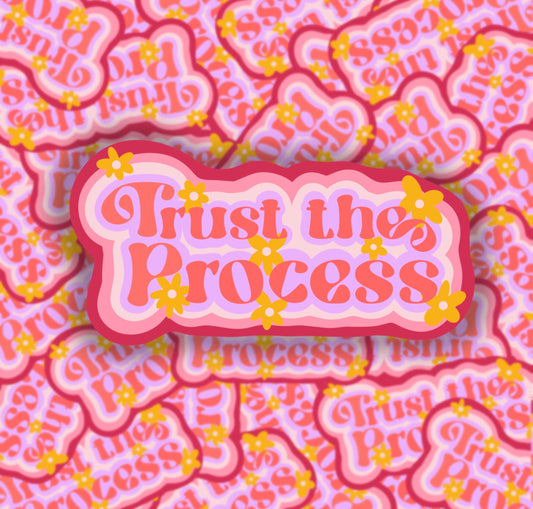 Trust the process sticker, self love, water bottle sticker, car sticker, Mental health stickers, mental health awareness, planner stickers