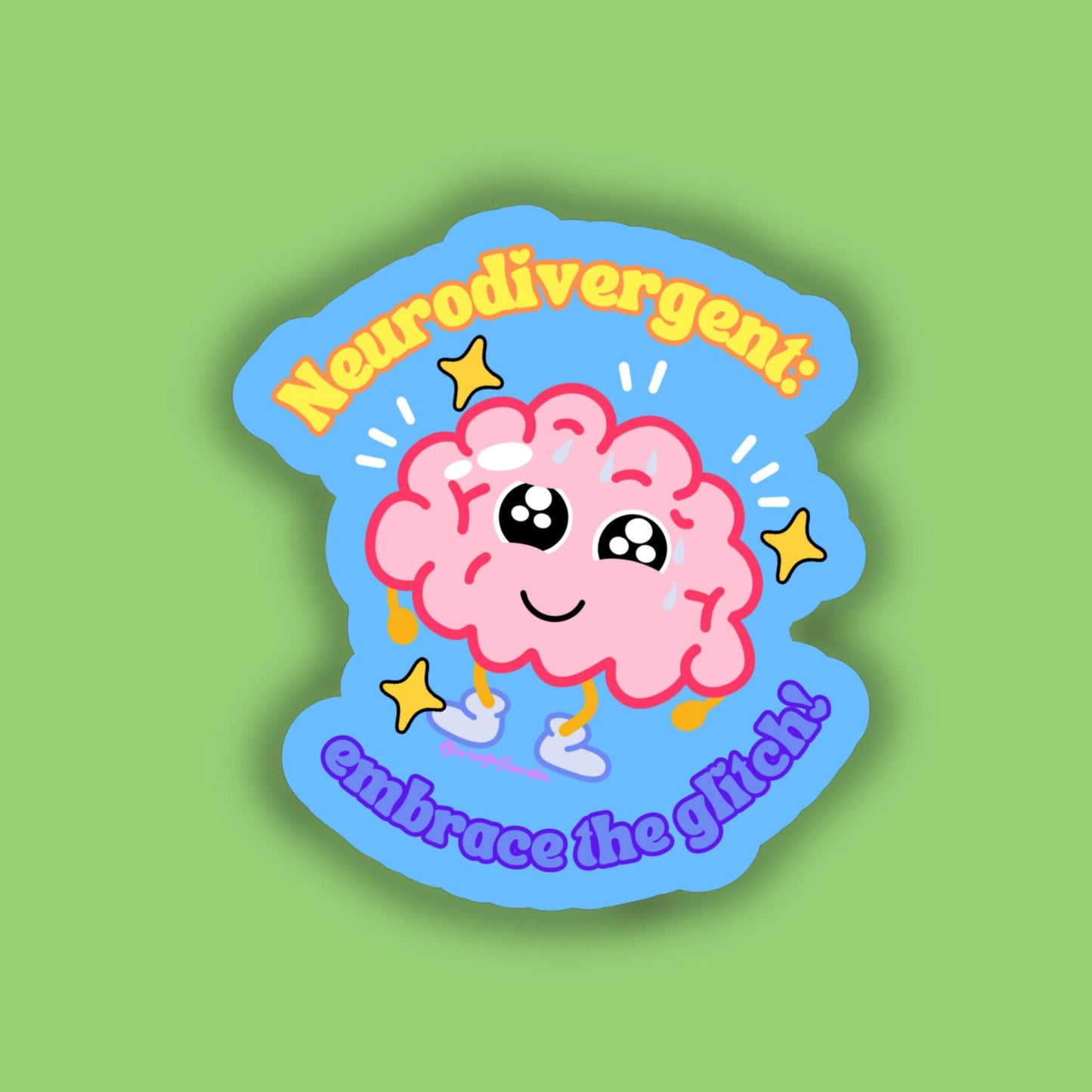 Neurodivergent sticker, Christmas for her, funny adhd sticker, water bottle sticker, Mental health stickers, mental health awareness.