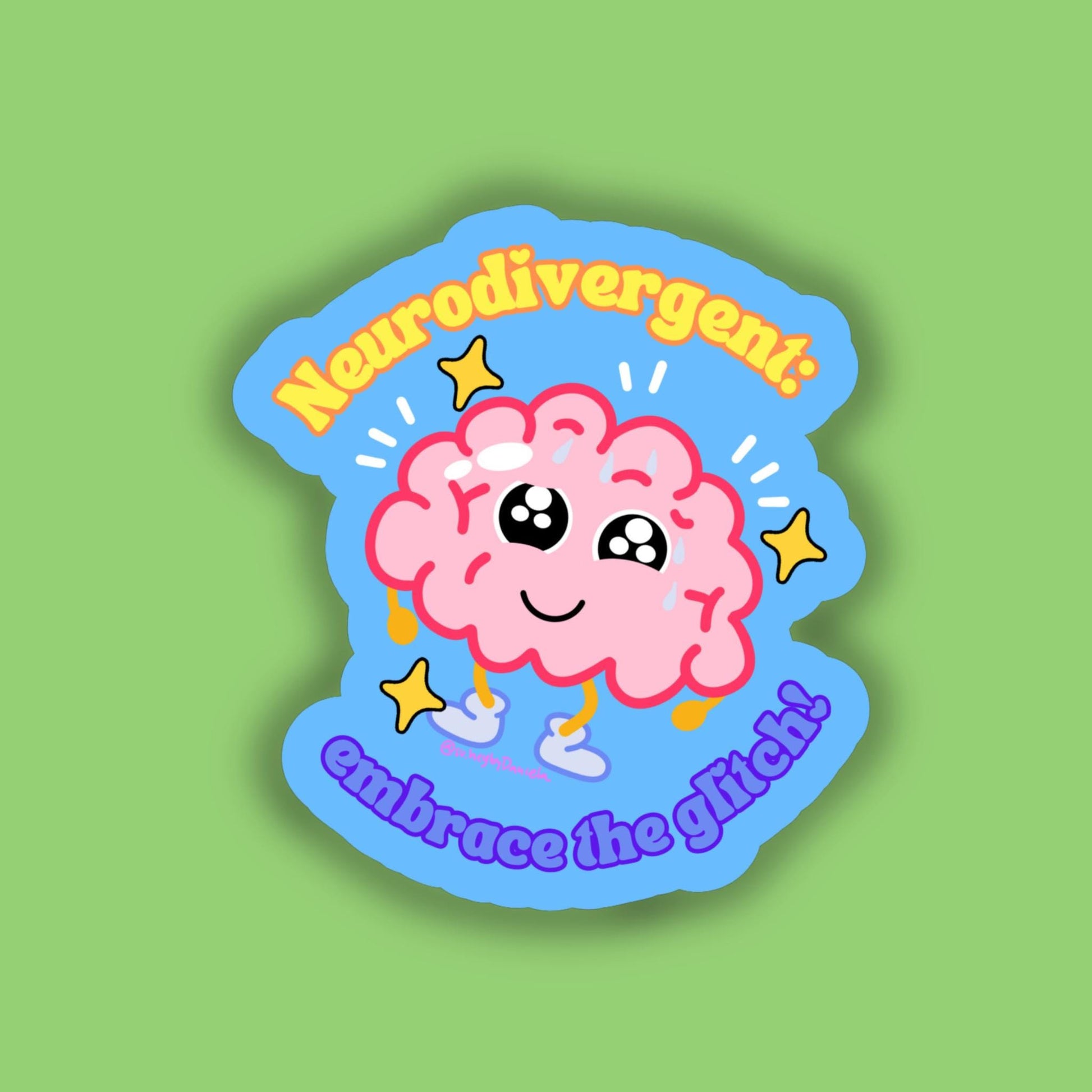 Neurodivergent sticker, Christmas for her, funny adhd sticker, water bottle sticker, Mental health stickers, mental health awareness.