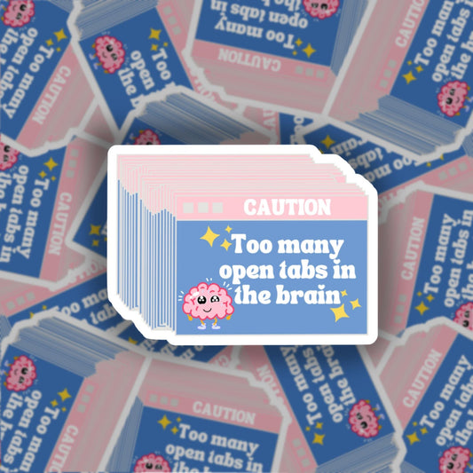 Neurodivergent sticker, Stocking stuffers, Christmas gift for her, self love, water bottle sticker, laptop sticker, Mental health stickers.