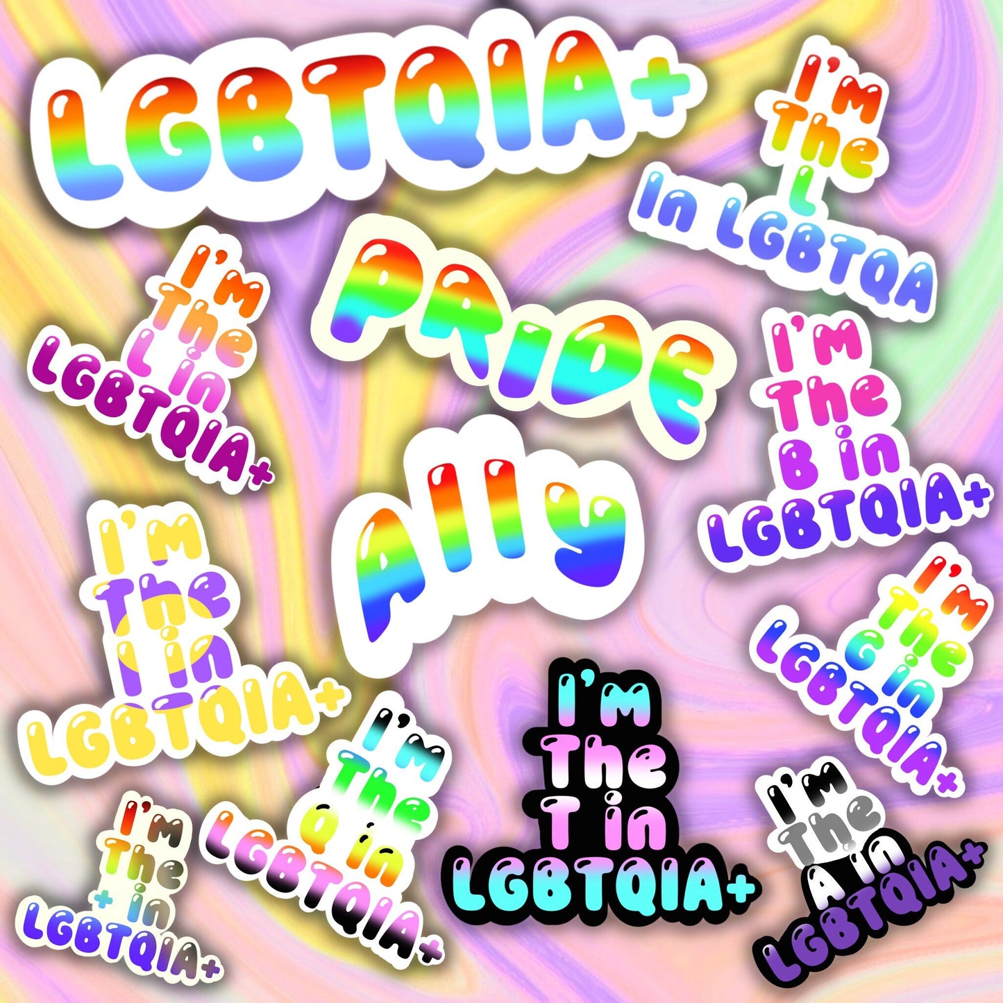 LGBTQIA+ Vinyl Sticker, pride month sticker, queer sticker, pride flag sticker, queer flag sticker,